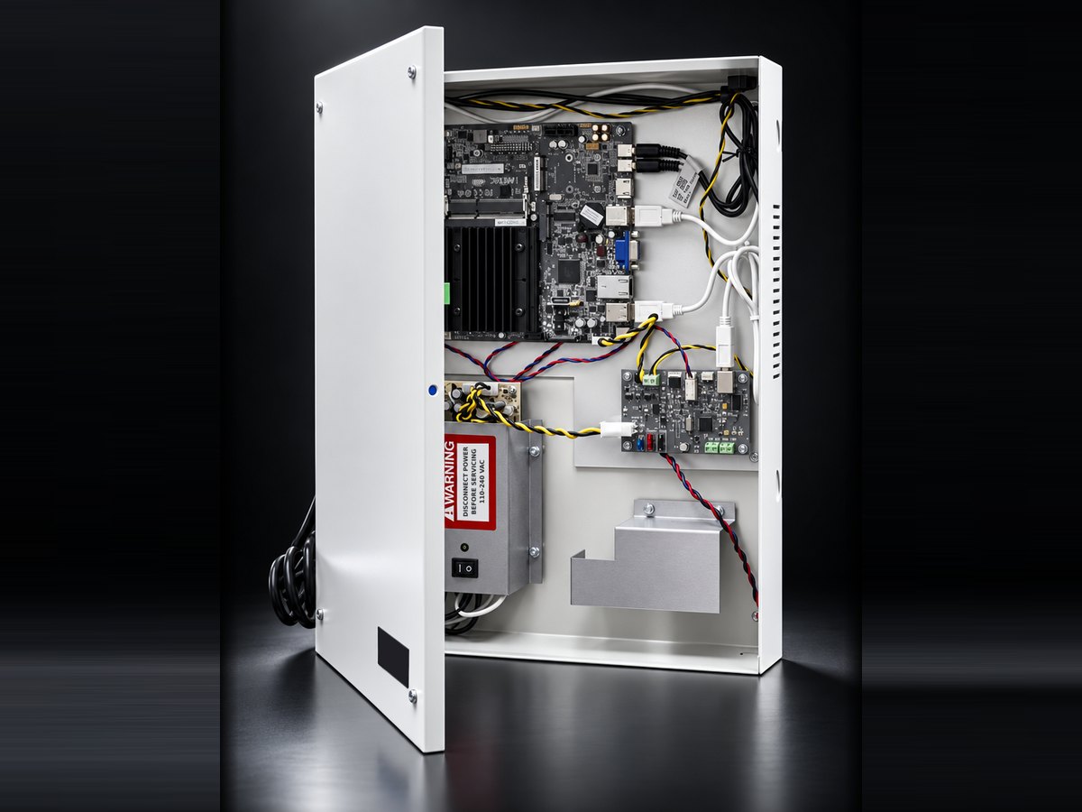 Condoplex CPLX-CVP6 access control panel with its enclosure door open