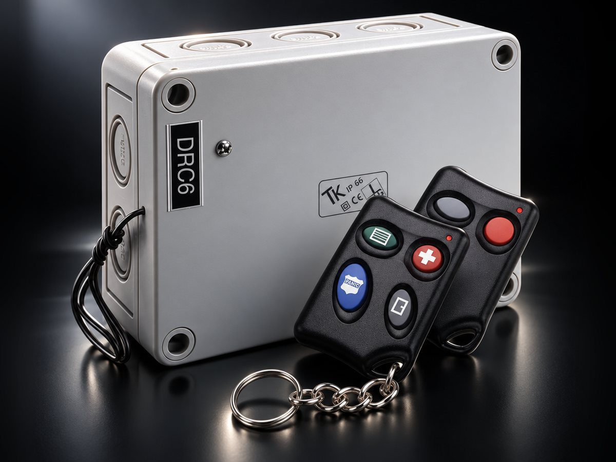 Condoplex DRC-6 receiver with emergency and access control pendants
