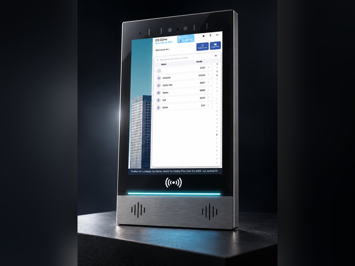 Condoplex ELP 910VTo VoIP entry and intercom panel with 10-inch touchscreen