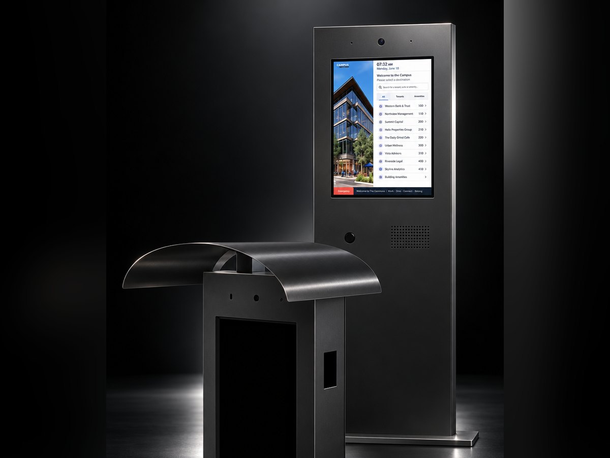 Condoplex EP1040SP pedestal entry phone with arched hood