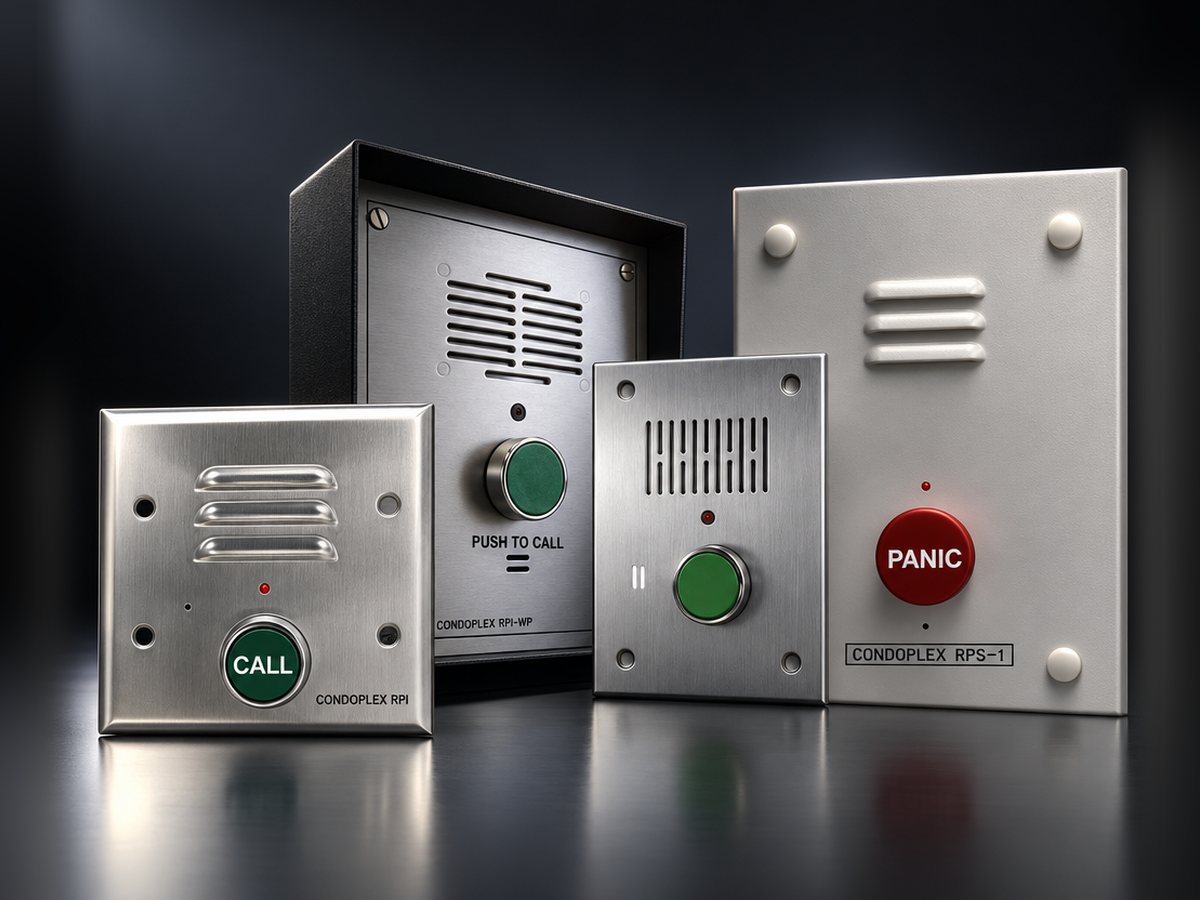 Condoplex RPI, RPI-WP and RPS-1 intercom and panic stations