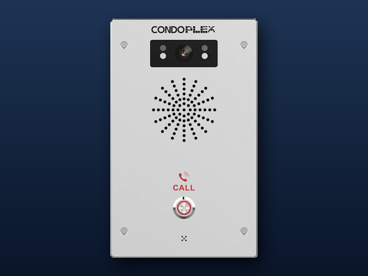 Condoplex RSIPPWP weatherproof SIP video panic station with camera, speaker and illuminated call button