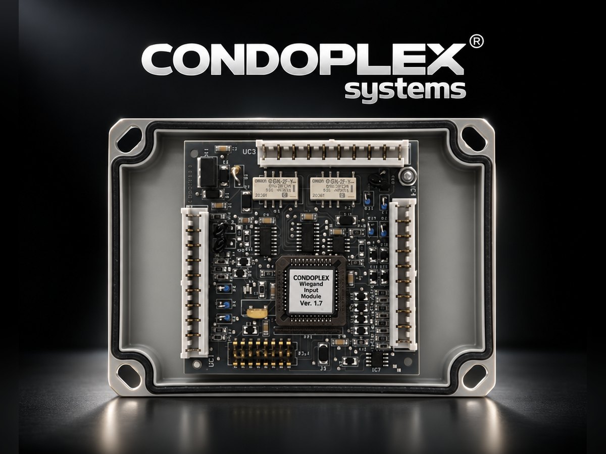 Condoplex WIM Wiegand input module in its enclosure